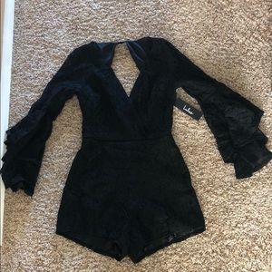 NWT Black Lace Lulu’s Romper